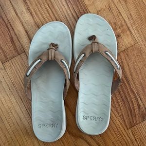 Sperry Leather Flip Flops